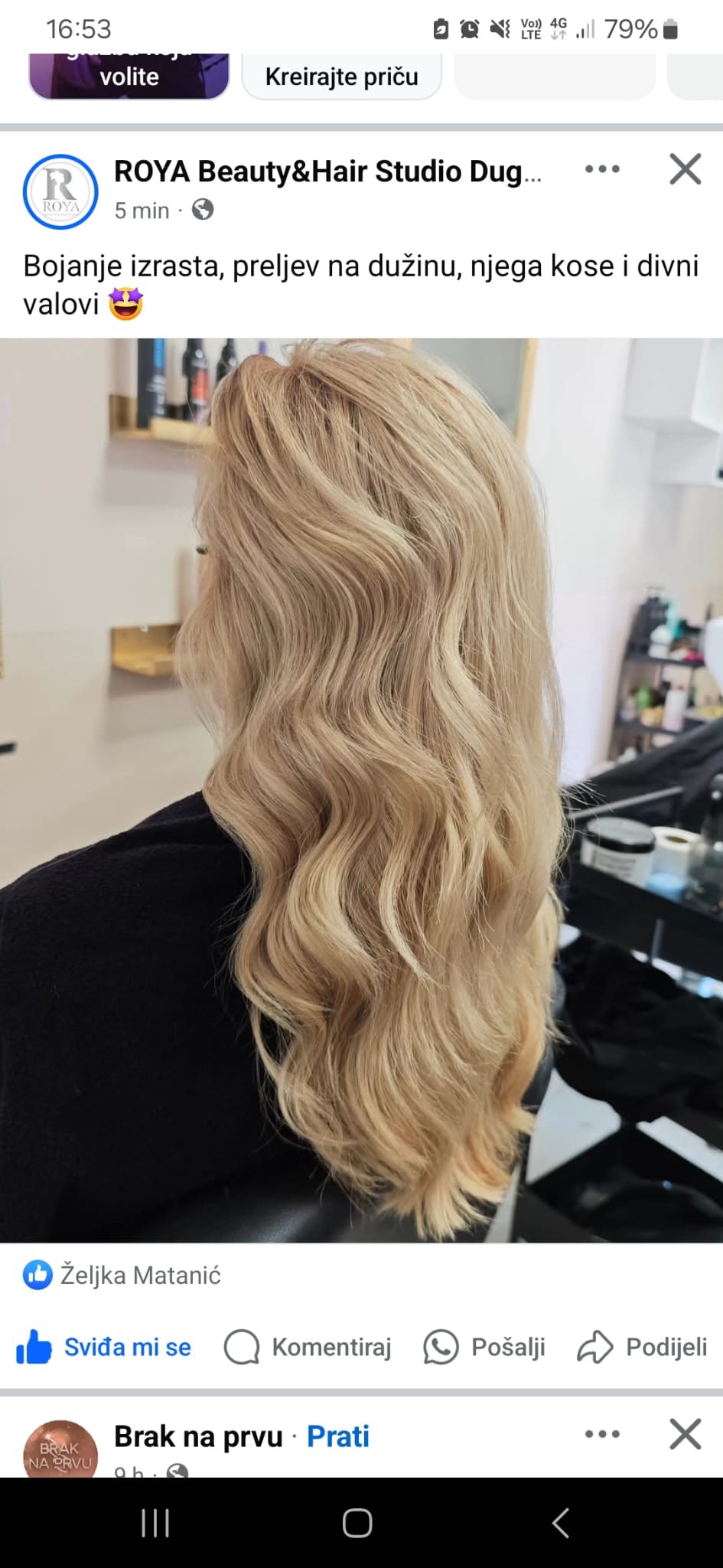 Roya Beauty & Hair Studio #dugo-selo Bojanje kose Bojanje cijele dužine + fen frizura - duga kosa