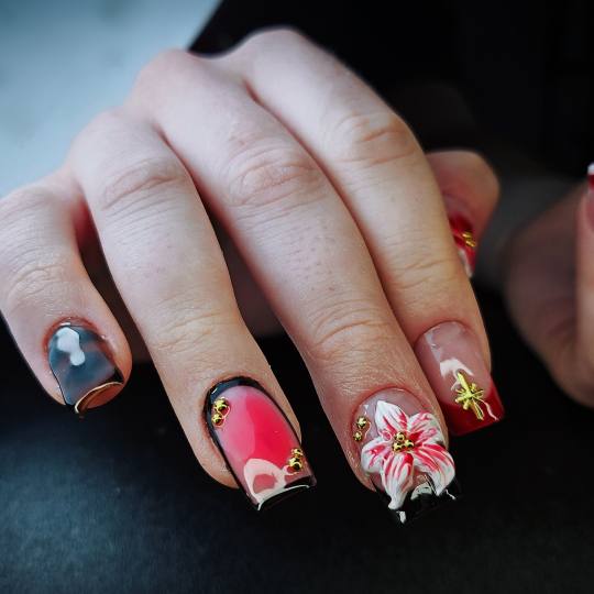 TINA NAIL ART STUDIO #velika-gorica Nadogradnja noktiju Ugradnja noktiju - M dužina Ugradnja sa dua
