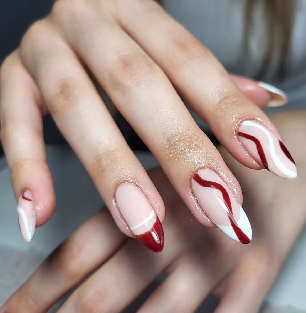 Luna Beauty studio #zagreb Manikura Nadogradnja noktiju gelom+ Nail art,french vel.L,XL