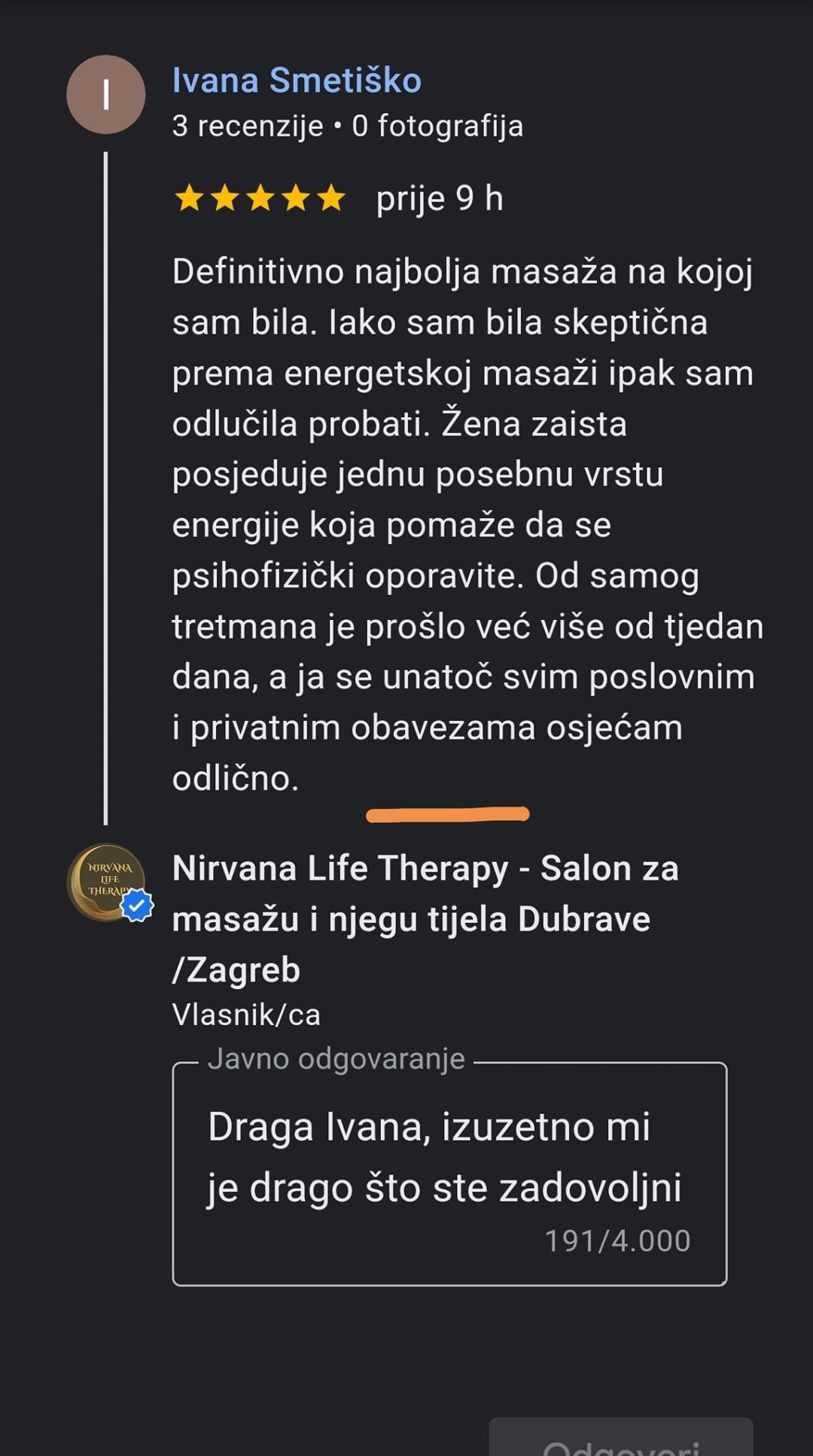 Intuitivna energetska Nirvana masaža - Nirvana Life Therapy, Zagreb Holistička masaža Masaža Holistička masaža, Zagreb, Gornja Dubrava