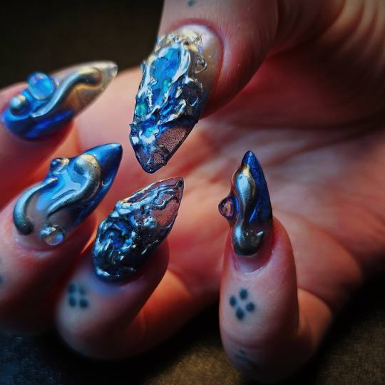 TINA NAIL ART STUDIO #velika-gorica Ukrašavanje noktiju FREESTYLE nail dizajn- full set