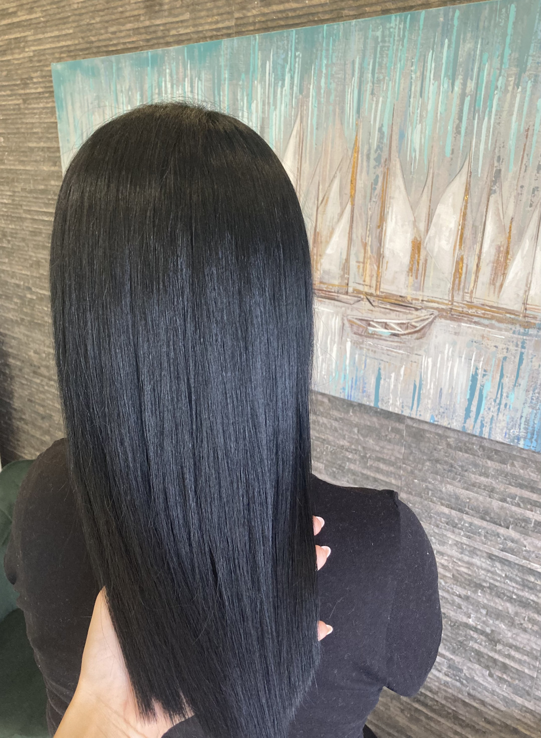 Timea #crikvenica Bojanje kose Bojanje cijele dužine + fen frizura - poluduga kosa