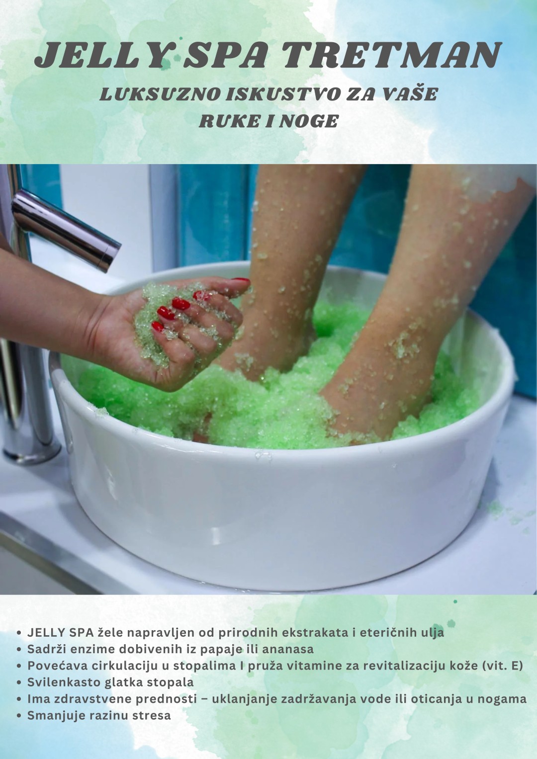 Nails & Beauty Studio #zagreb Parafinske kupke Jelly spa njega stopala