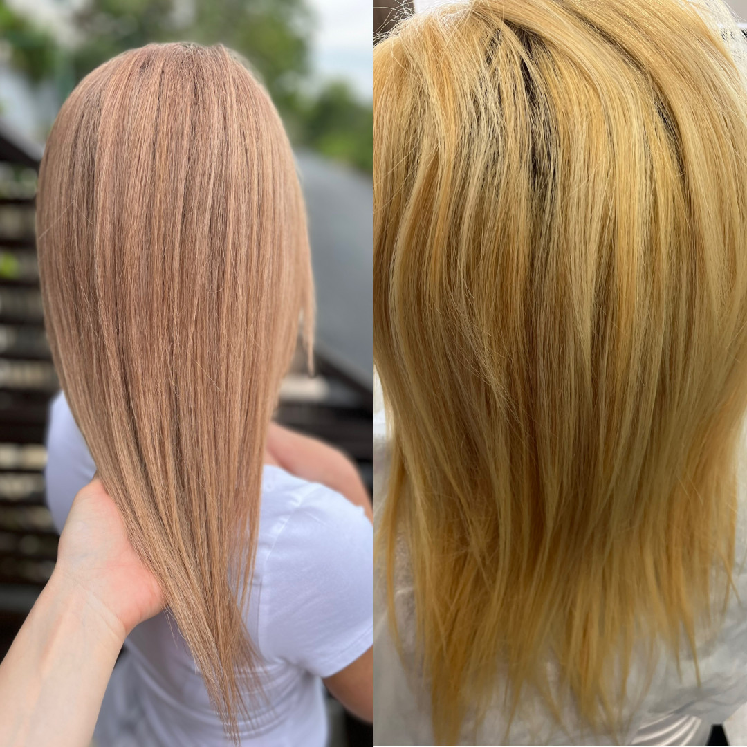 Timea #crikvenica Bojanje kose Preljev + fen frizura - duga kosa