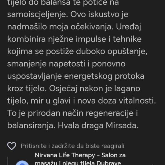 Nirvana Life Therapy usluga