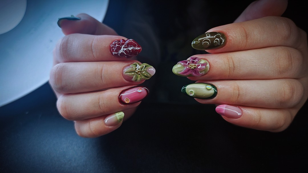 TINA NAIL ART STUDIO #velika-gorica Ukrašavanje noktiju Level MEDIUM nail dizajn - full set